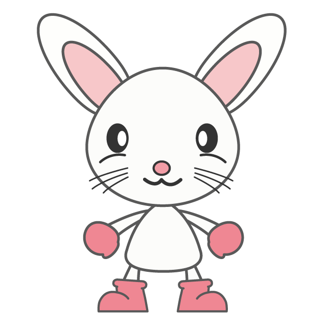 ウサギ - 人 / 手描き / 漫画 / アニメ / イラスト / クリップアート / フリー素材
