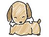 骨をくわえている犬 | アニマル - キャラクター｜人物｜フリーイラスト