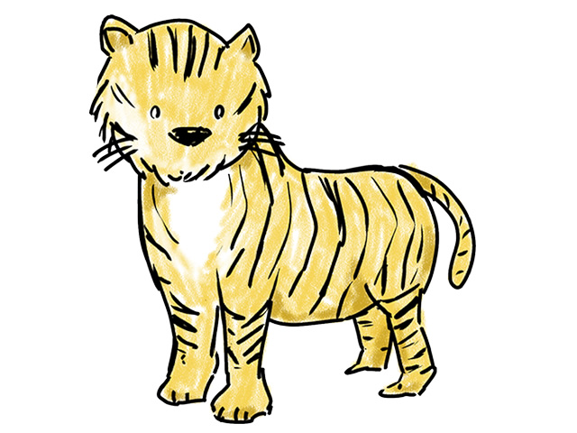 トラ | 虎 | 動物 - 人 / 手描き / 漫画 / アニメ / イラスト / クリップアート / フリー素材