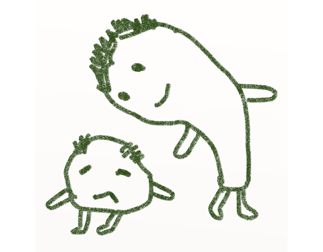 見下ろす/笑顔/震える - 人 / 手描き / 漫画 / アニメ / イラスト / クリップアート / フリー素材