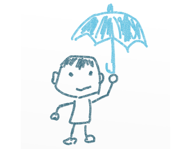 傘/雨/人 - 人 / 手描き / 漫画 / アニメ / イラスト / クリップアート / フリー素材