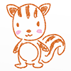 Squirrel / Chrysanthemum / Animal --Character ｜ Person ｜ Free Illustration