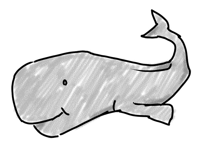 鯨 | クジラ - 人 / 手描き / 漫画 / アニメ / イラスト / クリップアート / フリー素材
