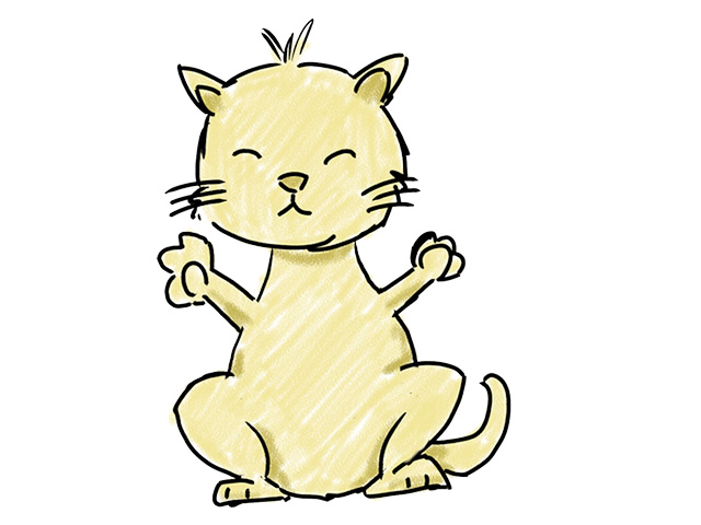 楽しい猫 | ネコ | 動物 - 人 / 手描き / 漫画 / アニメ / イラスト / クリップアート / フリー素材