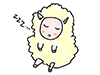 睡眠中 | 羊さん | 動物 - キャラクター｜人物｜フリーイラスト
