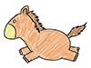 Running horses | Animals-Characters | People | Free illustrations