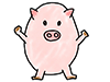 Energetic Pig | Animal-Character | Person | Free Illustration
