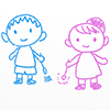 Fireworks / Children / Summer-Characters | People | Free Illustrations