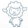 Sheep / Sheep / Animal-Character ｜ Person ｜ Free Illustration