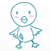 Chick / Bird-Character ｜ Person ｜ Free Illustration