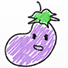 Eggplant / Eggplant / Purple --Character ｜ Person ｜ Free Illustration