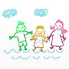 Beach / Family / Sea / Travel --Character ｜ Person ｜ Free Illustration
