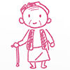 Auntie / Wand / Smile-Character ｜ Person ｜ Free Illustration