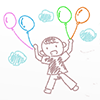 Floating / Balloons / Fantasy-Characters | People | Free Illustrations