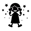Nikko Nico / Happy --Character ｜ Person ｜ Free Illustration