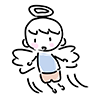 Became an angel / died-Character ｜ Person ｜ Free illustration