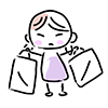 Shopping / Shopping --Character ｜ Person ｜ Free Illustration